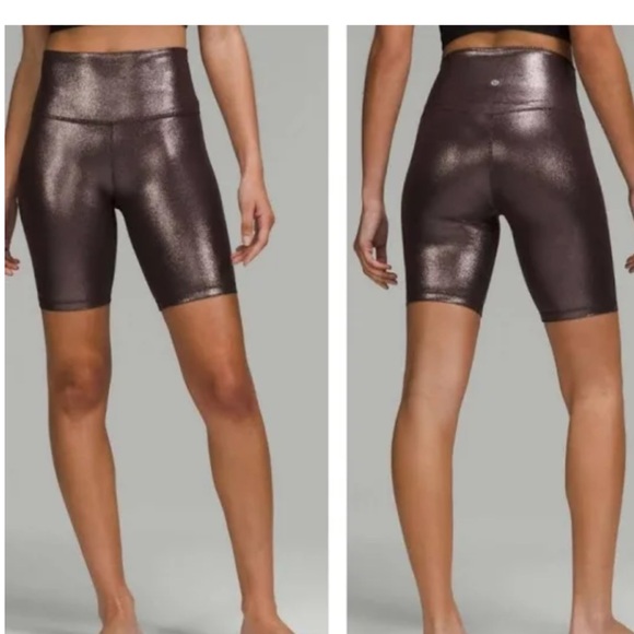 LULULEMON ALIGN HIGH RISE SHORT 8” SHINE BROWN COLOR SIZE 2 NWT - Picture 3 of 5